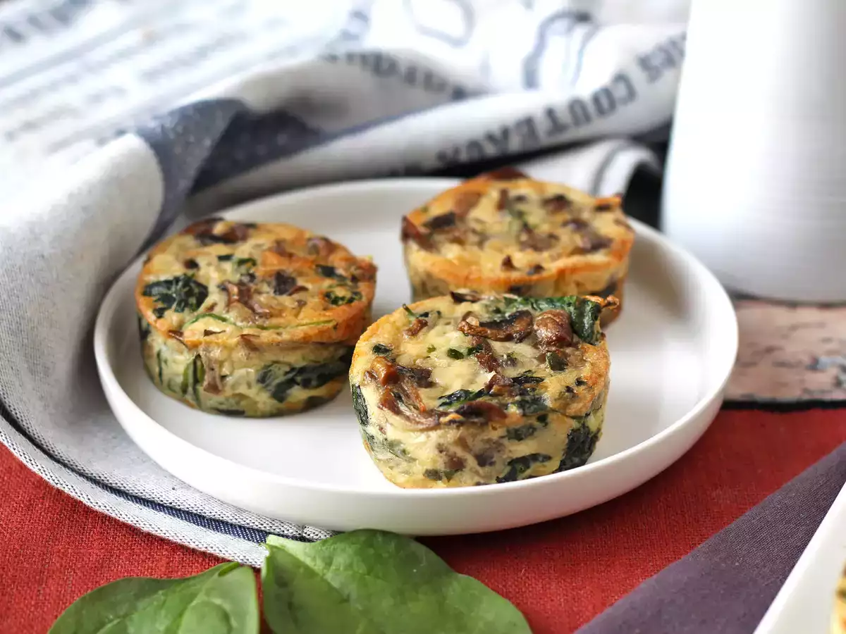 Flany ze szpinakiem i grzybami - zdjęcie 4