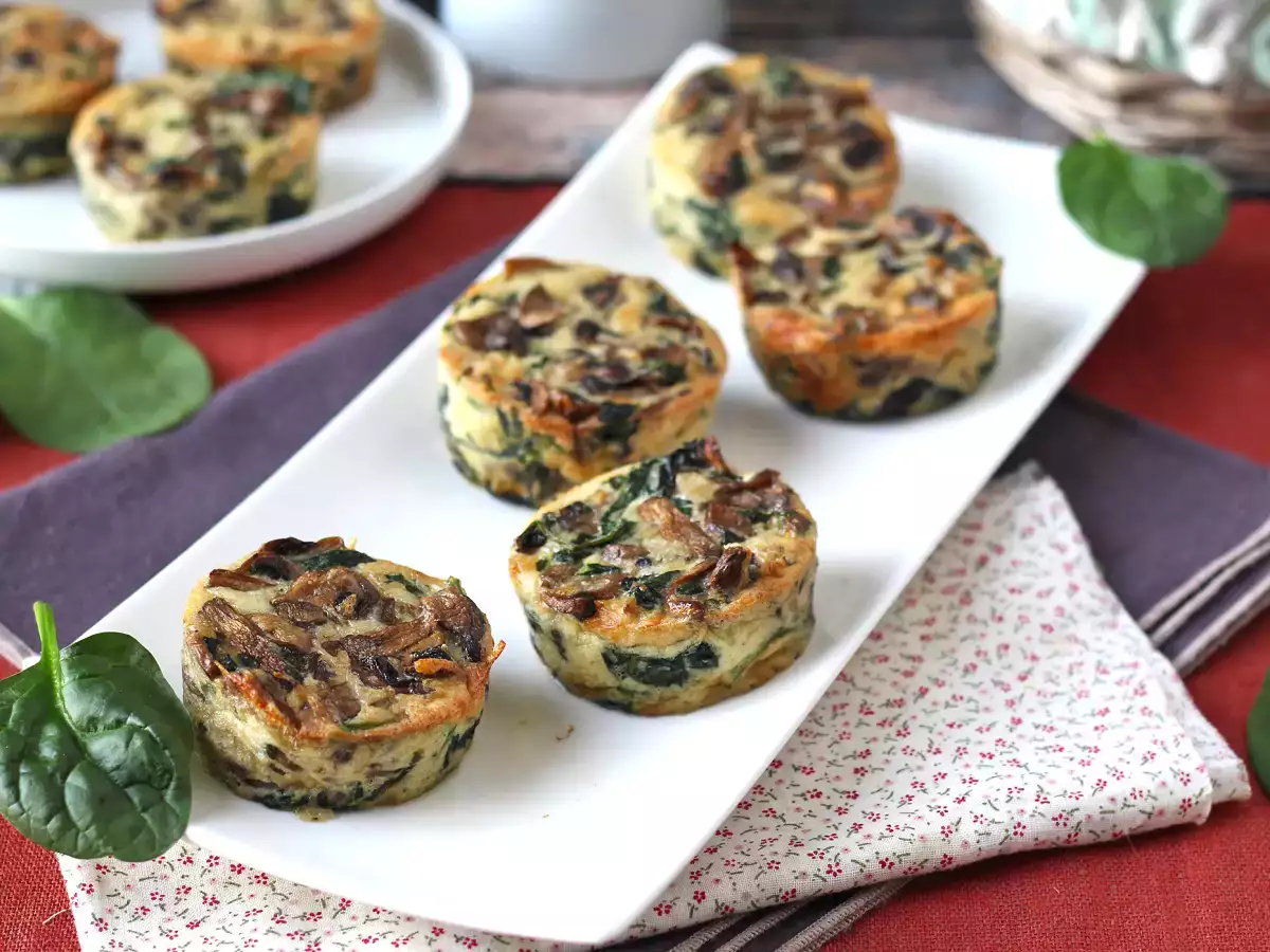 Flany ze szpinakiem i grzybami - zdjęcie 5