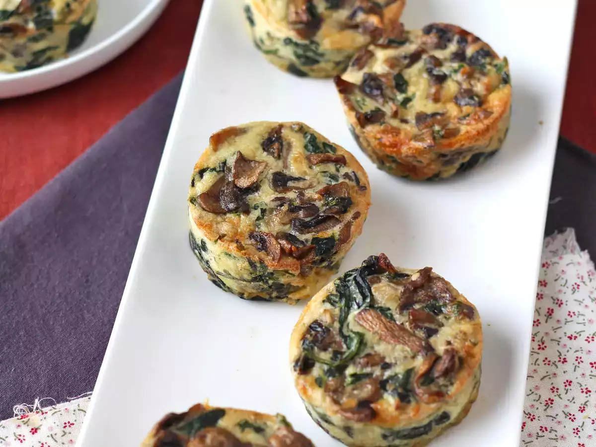 Flany ze szpinakiem i grzybami - zdjęcie 6