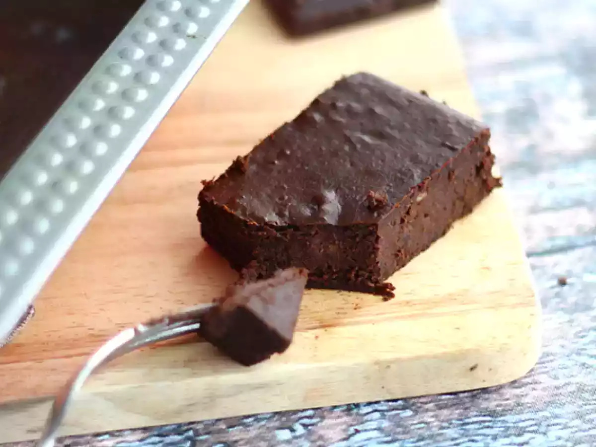 Fondant z czekolady i czerwonej fasoli - bezglutenowy / bez laktozy - zdjęcie 4