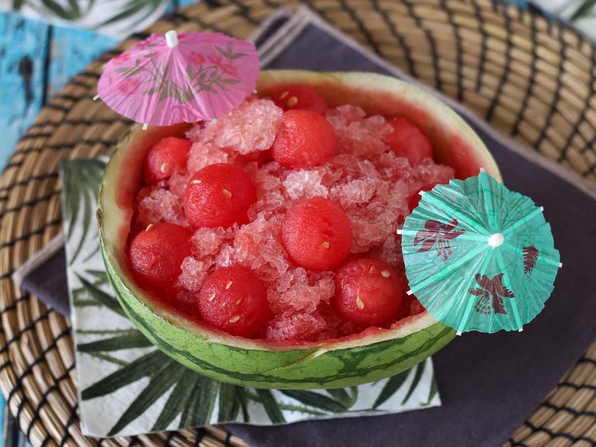 Frosé z arbuza: super orzeźwiający koktajl granita z różowym winem!