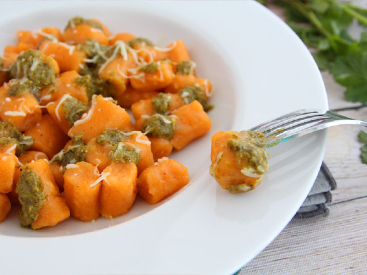 Gnocchi ze słodkich ziemniaków (łatwe gnocchi)