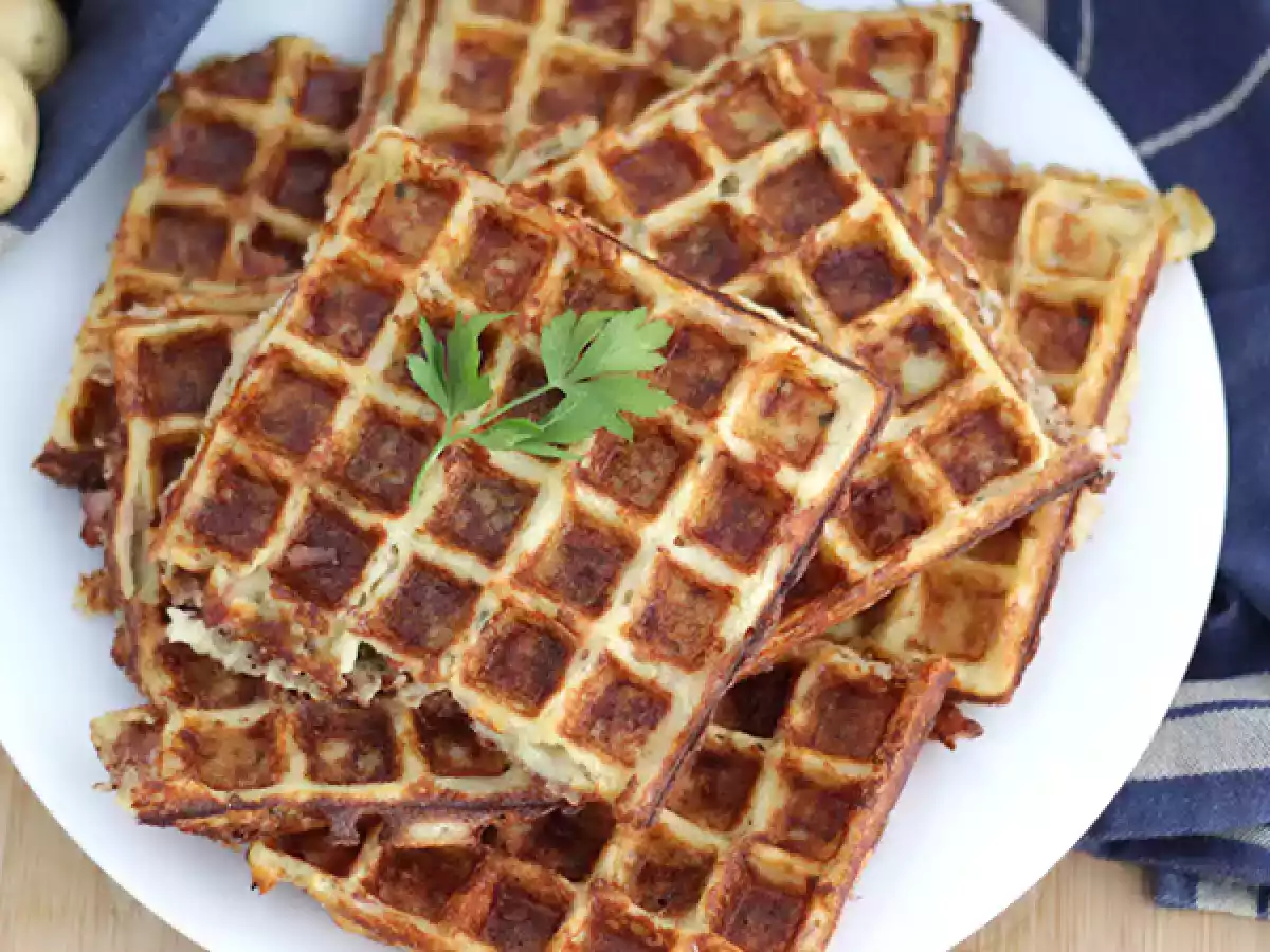 Gofry z boczkiem, serem comté i ziemniakami - zdjęcie 2