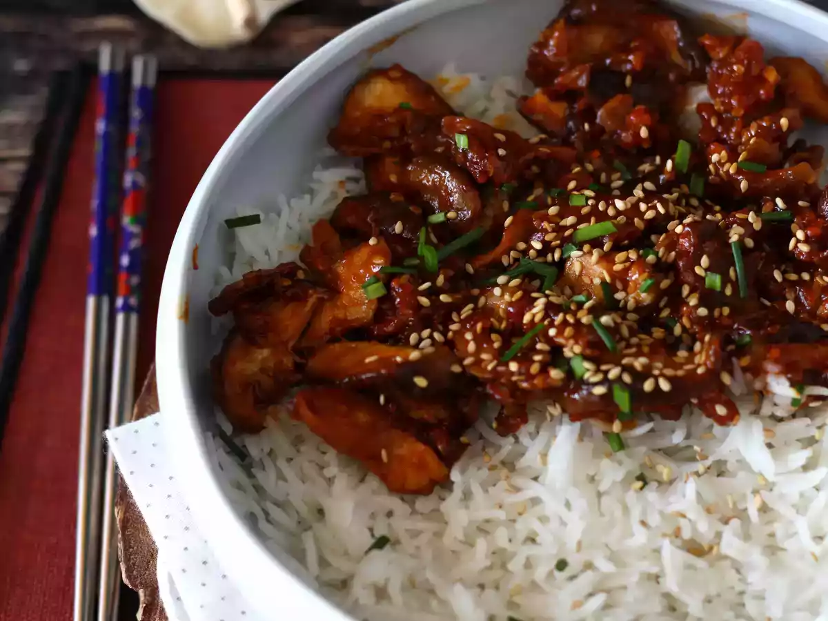 Grzyby po koreańsku - Grzyby shiitake w sosie gochujang - zdjęcie 3