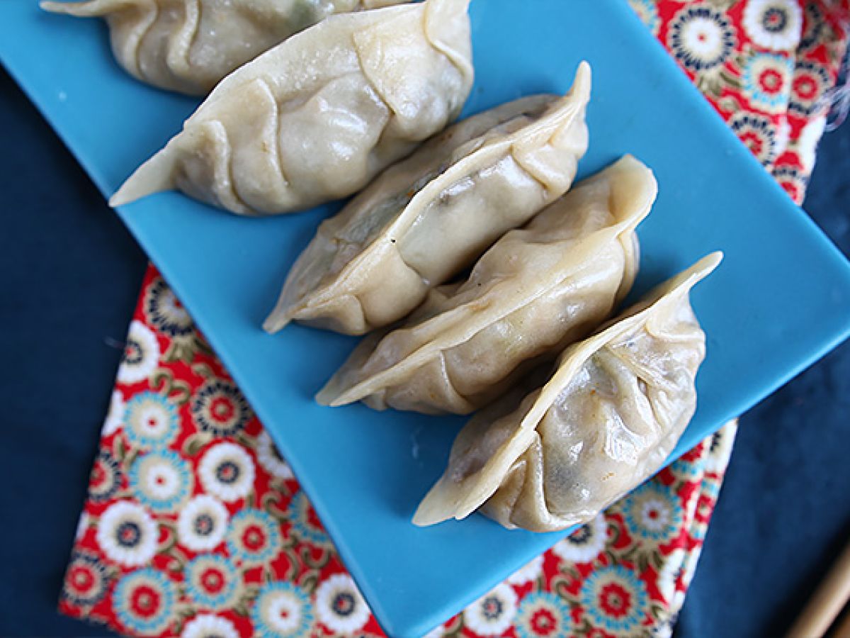 Gyozas z kurczakiem, marchewką i pieczarkami - zdjęcie 4