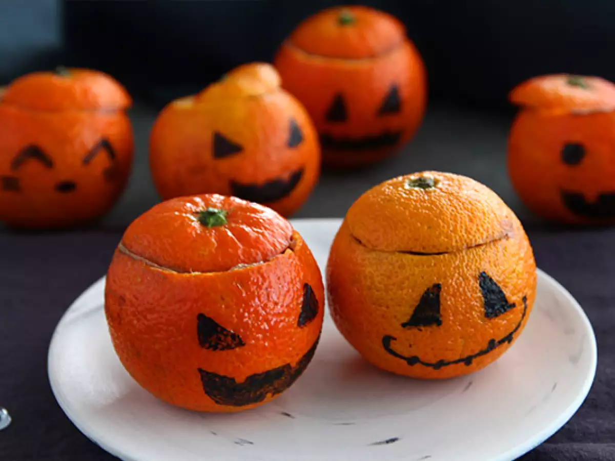 Halloweenowe klementynki z musem czekoladowym - zdjęcie 2