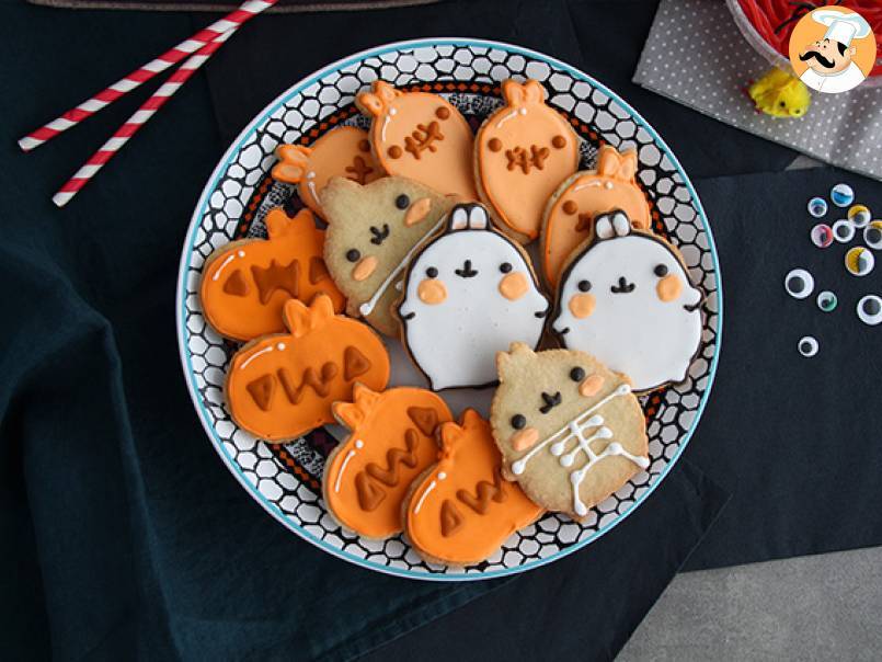Halloweenowe kruche ciasteczka Molang