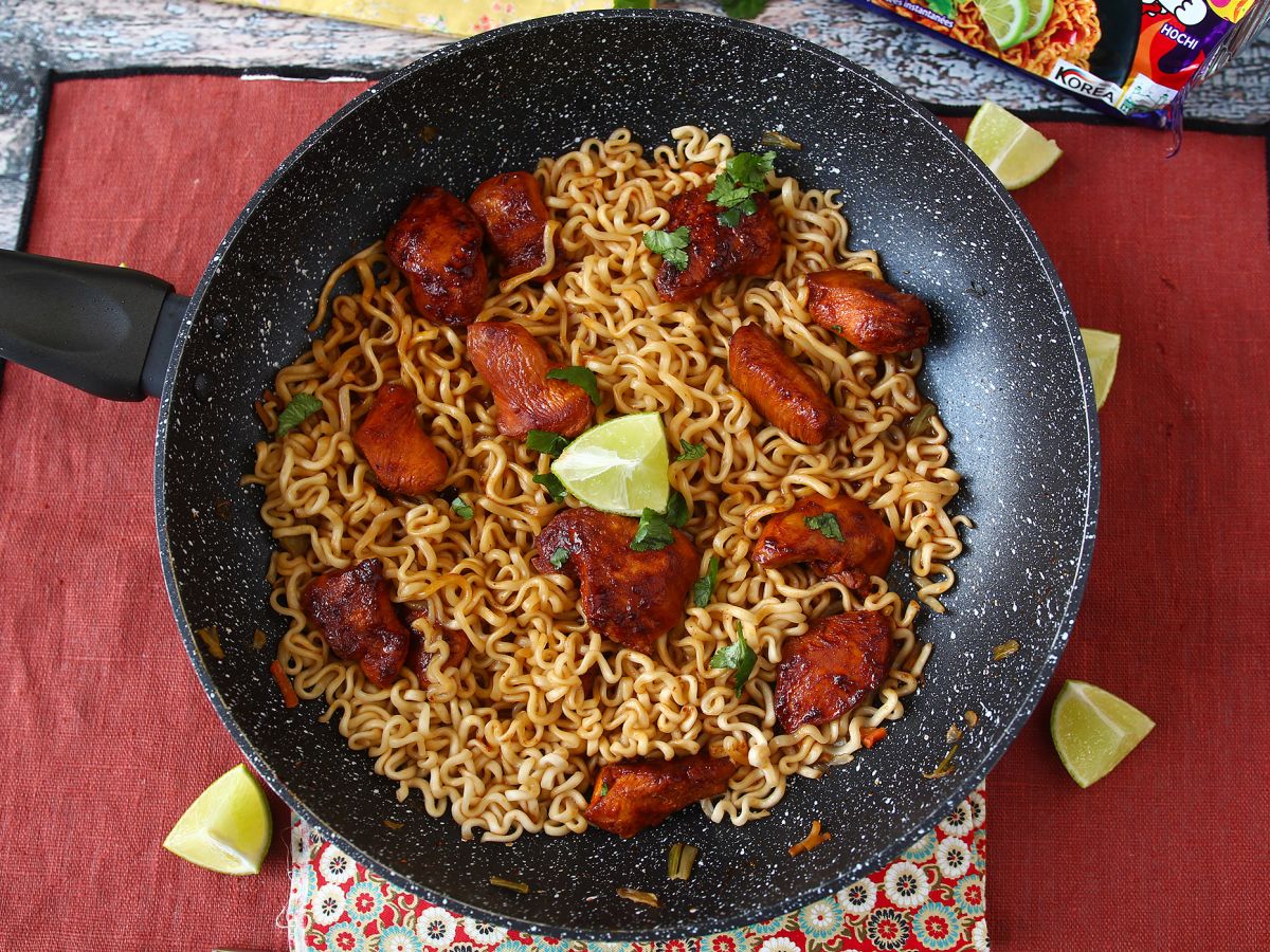 Jak ugotować makaron Buldak Habanero Lime, przepis z marynowanym kurczakiem! - zdjęcie 3