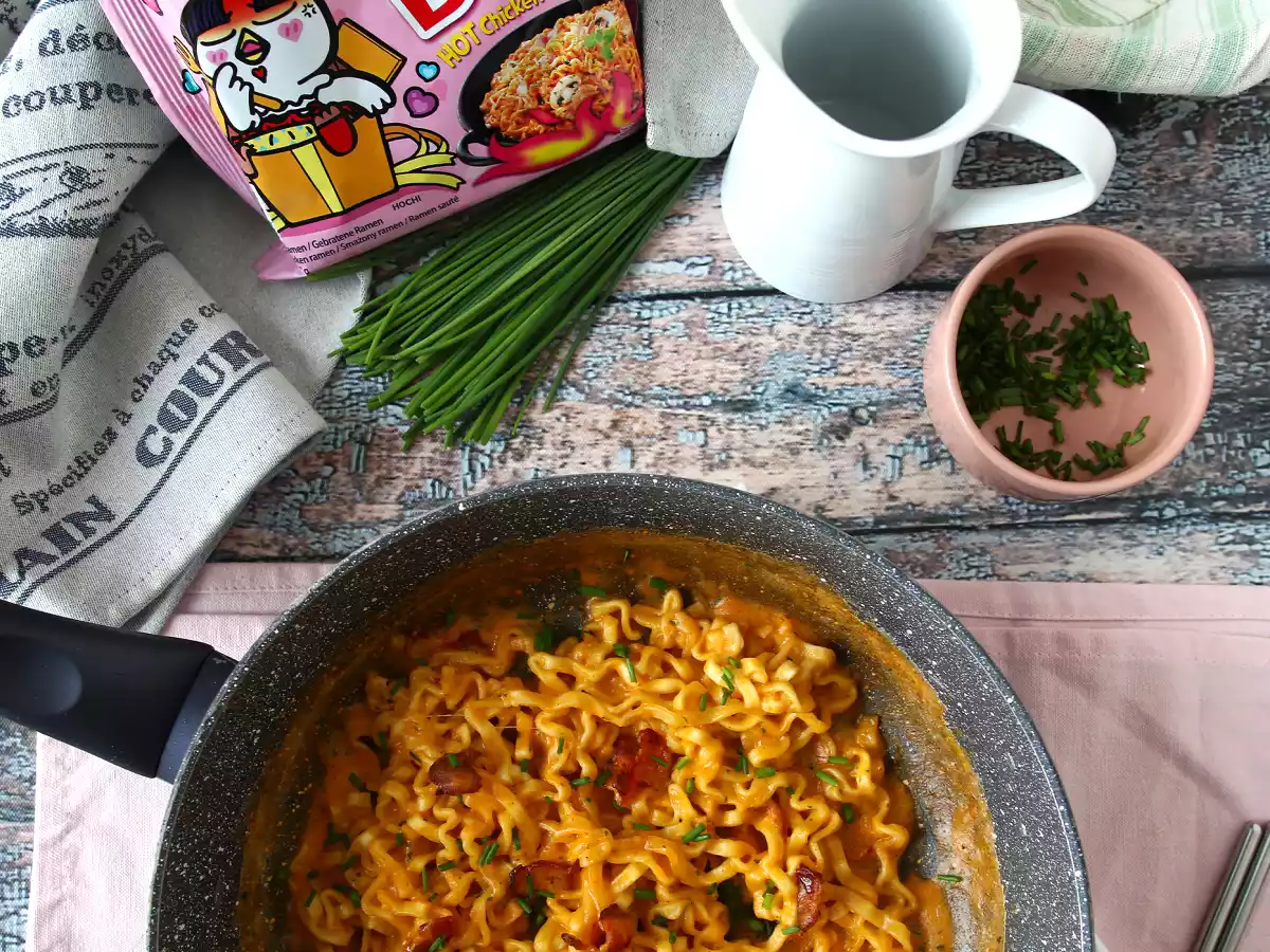 Jak ugotować makaron Buldak o smaku carbonara? Najlepszy przepis! - zdjęcie 4