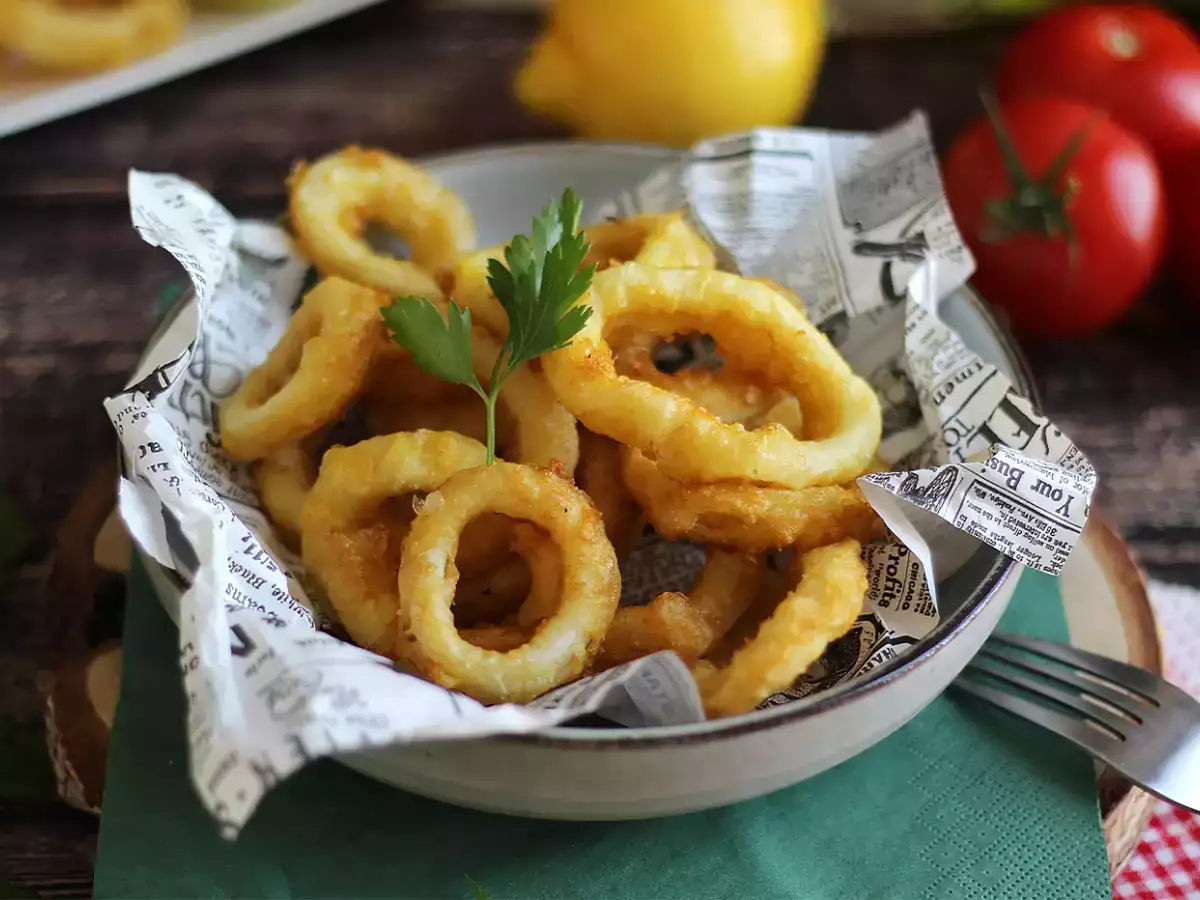 Kalmary po rzymsku – kalmary w cieście
