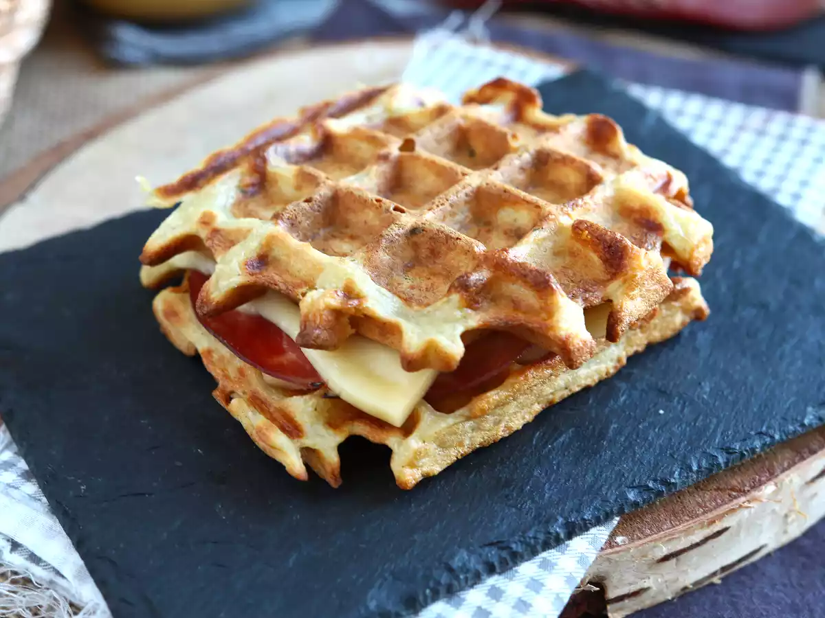 Kanapka z waflami ziemniaczanymi z raclette - najlepsze danie komfortowe - zdjęcie 3