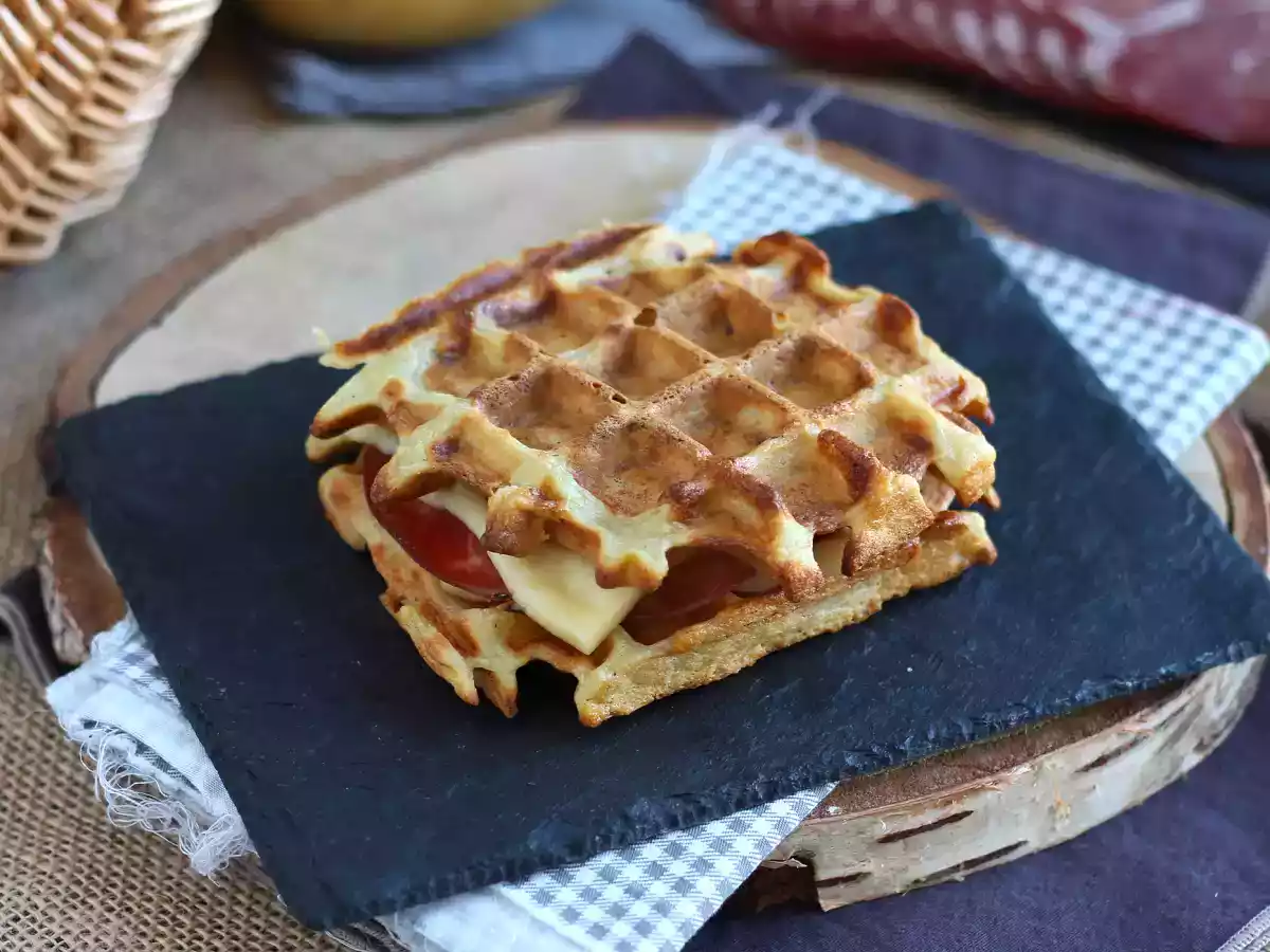 Kanapka z waflami ziemniaczanymi z raclette - najlepsze danie komfortowe - zdjęcie 5