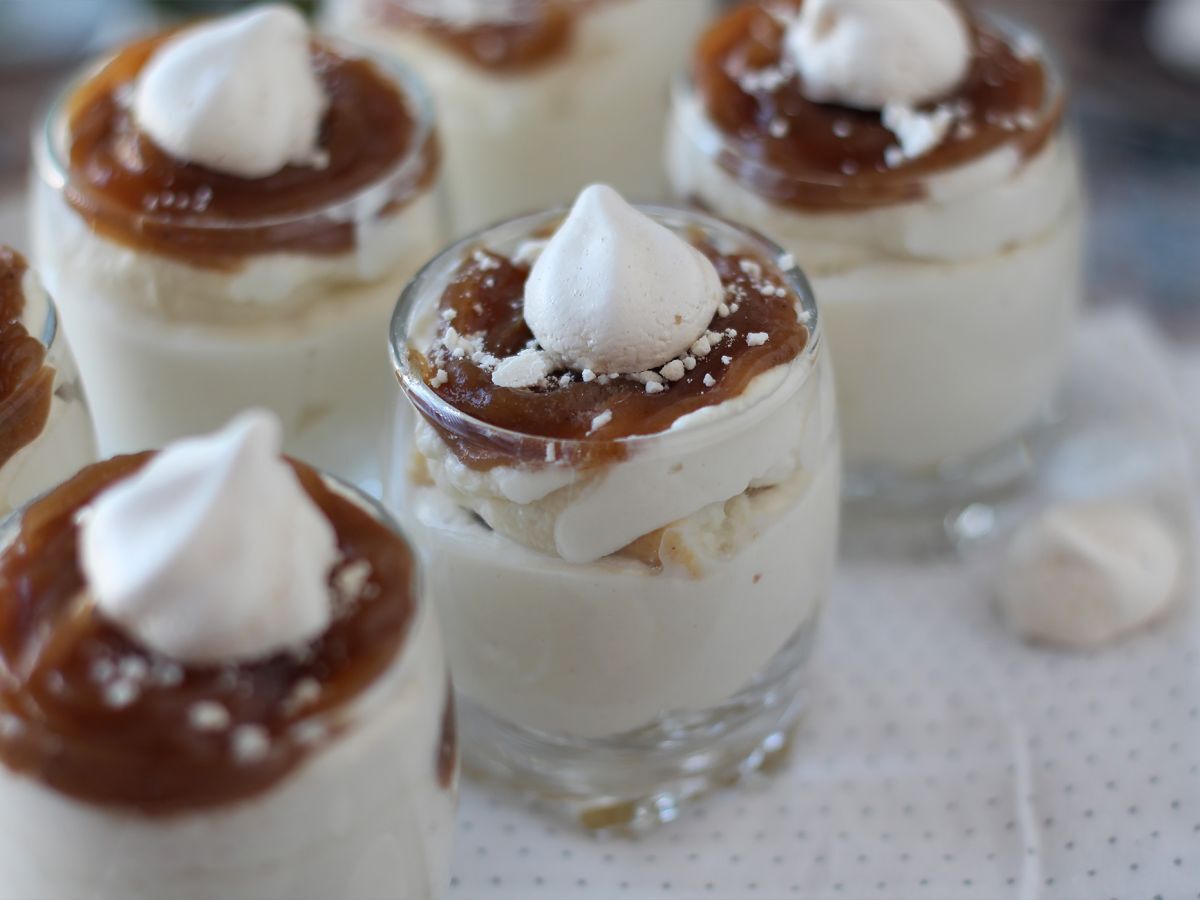 Kieliszki w stylu Mont Blanc z kremem kasztanowym