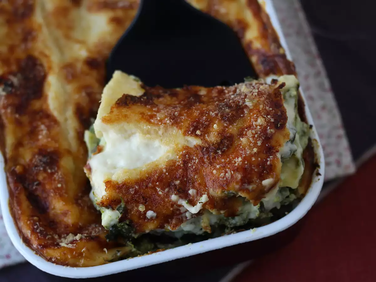 Kremowa lasagne ze szpinakiem i ricottą - zdjęcie 5