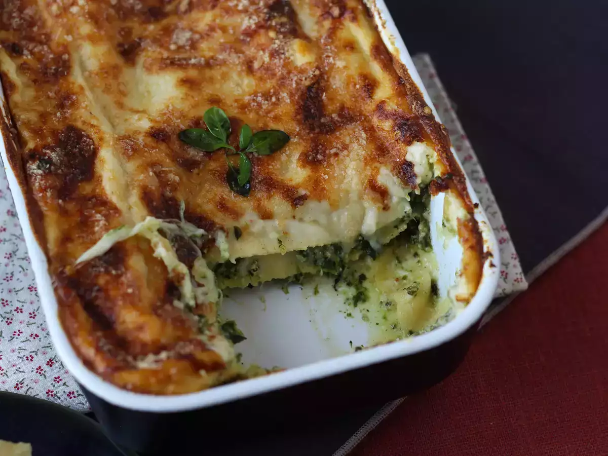 Kremowa lasagne ze szpinakiem i ricottą - zdjęcie 6