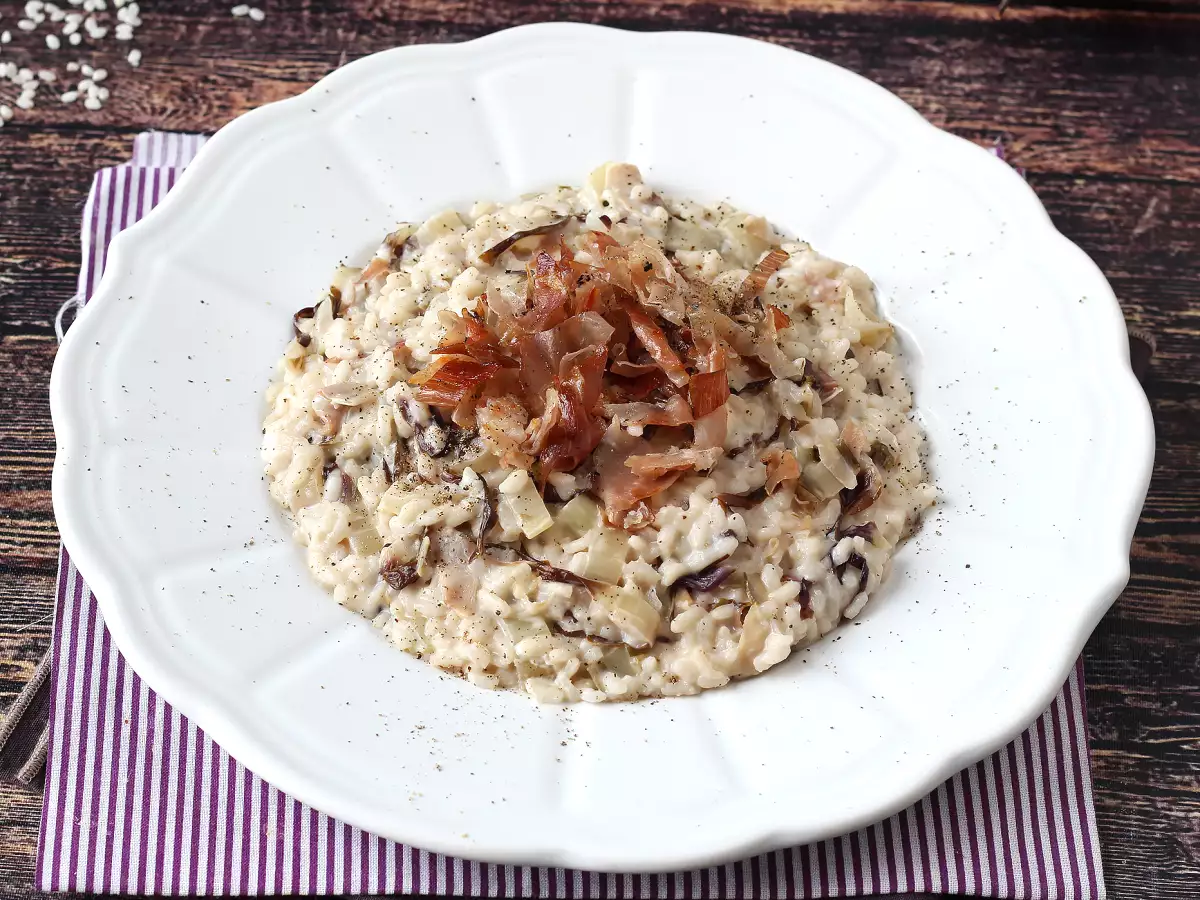 Kremowe i smaczne risotto z radicchio, boczkiem i philadelphią - zdjęcie 6