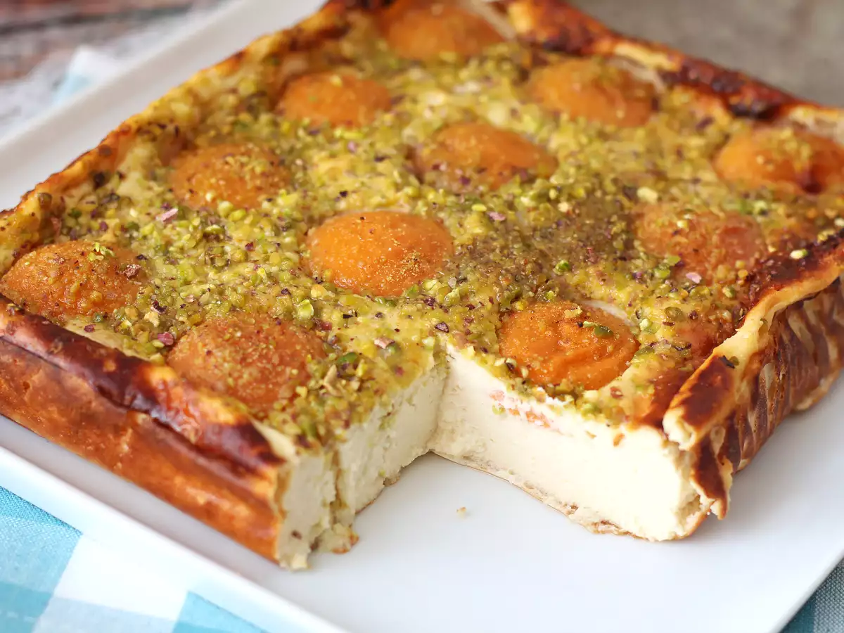 Kremowy sernik flan z morelami - zdjęcie 6