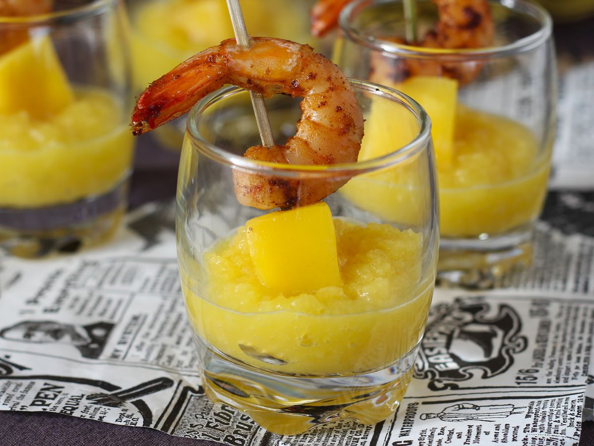 Krewetki i mango w verrines na słodko-pikantny aperitif - zdjęcie 2