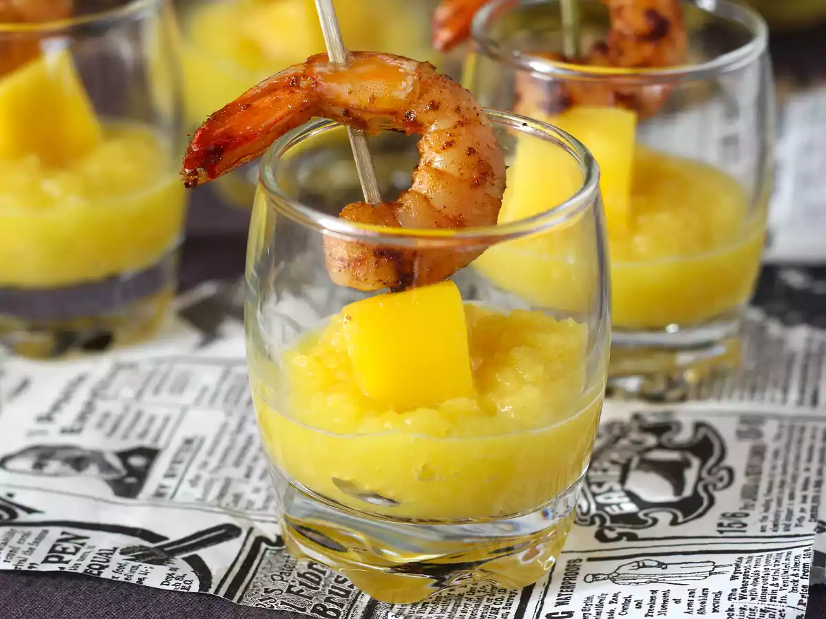Krewetki i mango w verrines na słodko-pikantny aperitif - zdjęcie 2