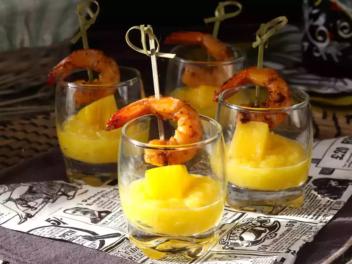 Krewetki i mango w verrines na słodko-pikantny aperitif - zdjęcie 3