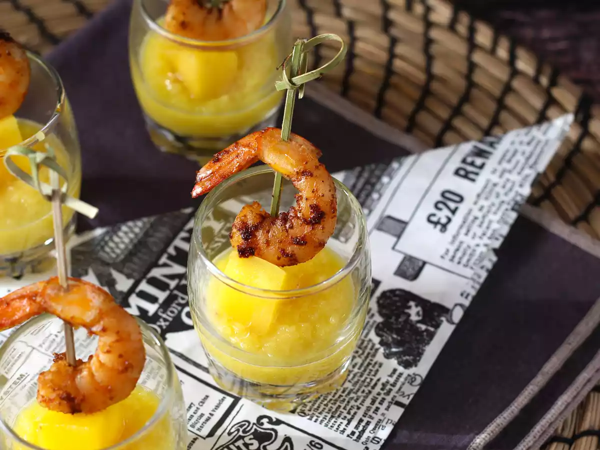 Krewetki i mango w verrines na słodko-pikantny aperitif - zdjęcie 4