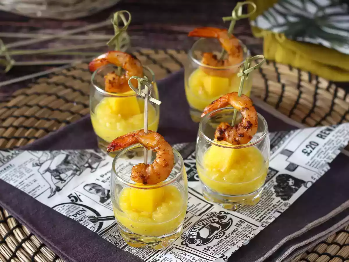 Krewetki i mango w verrines na słodko-pikantny aperitif - zdjęcie 5