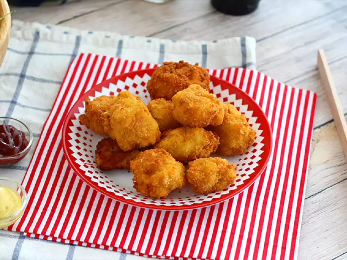 Krokiety makaronowe z szynką i serem