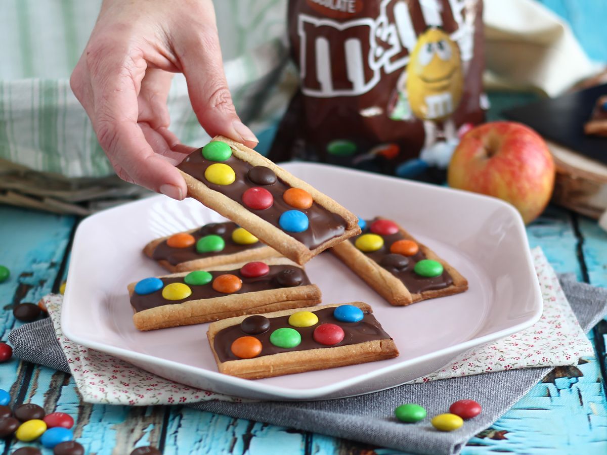 Kruche ciasteczka z m&m's