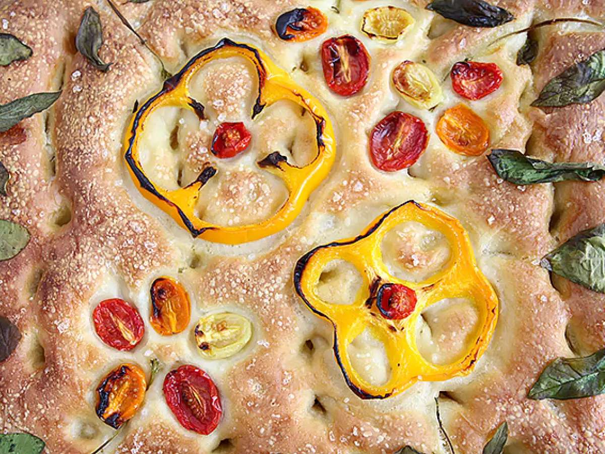 Kwiatowa focaccia – focaccia art - zdjęcie 6
