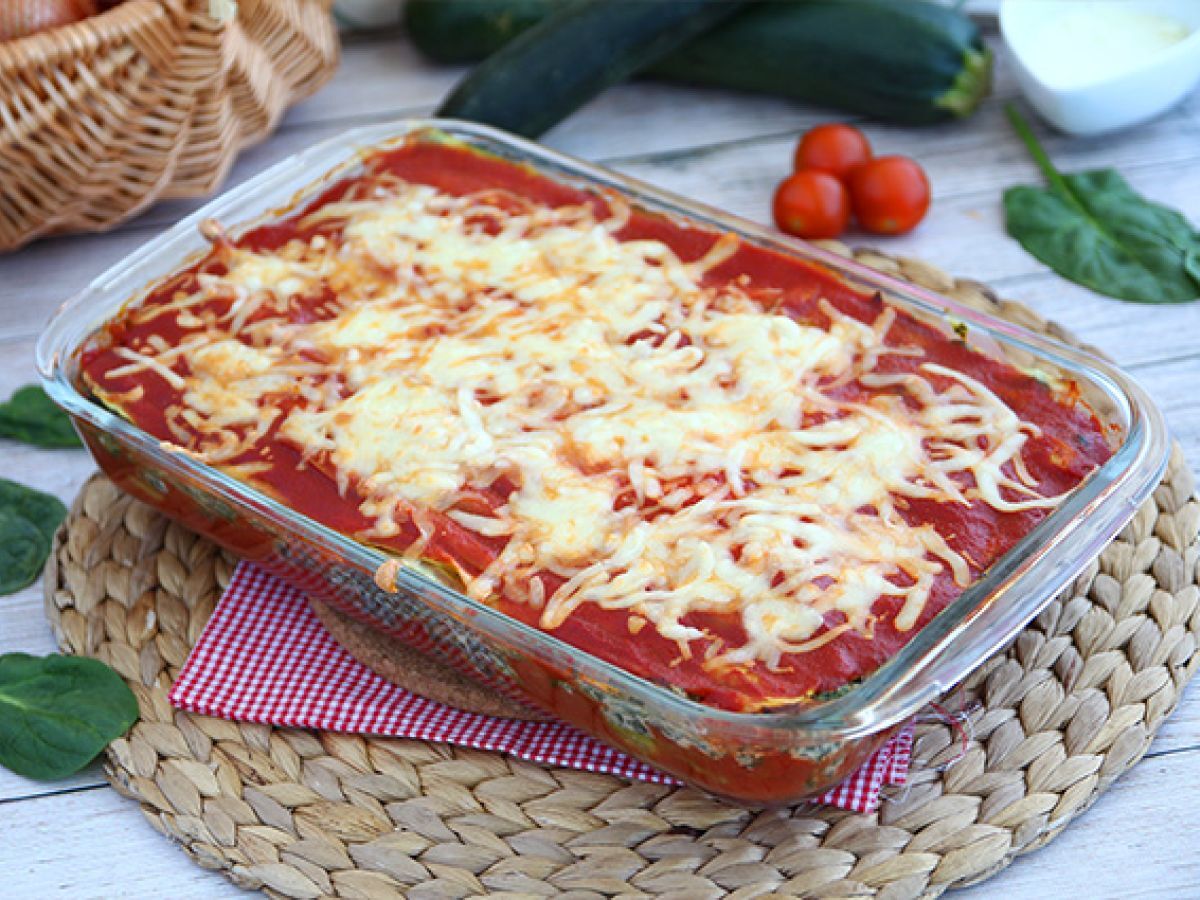 Lasagne z cukinią i szpinakiem