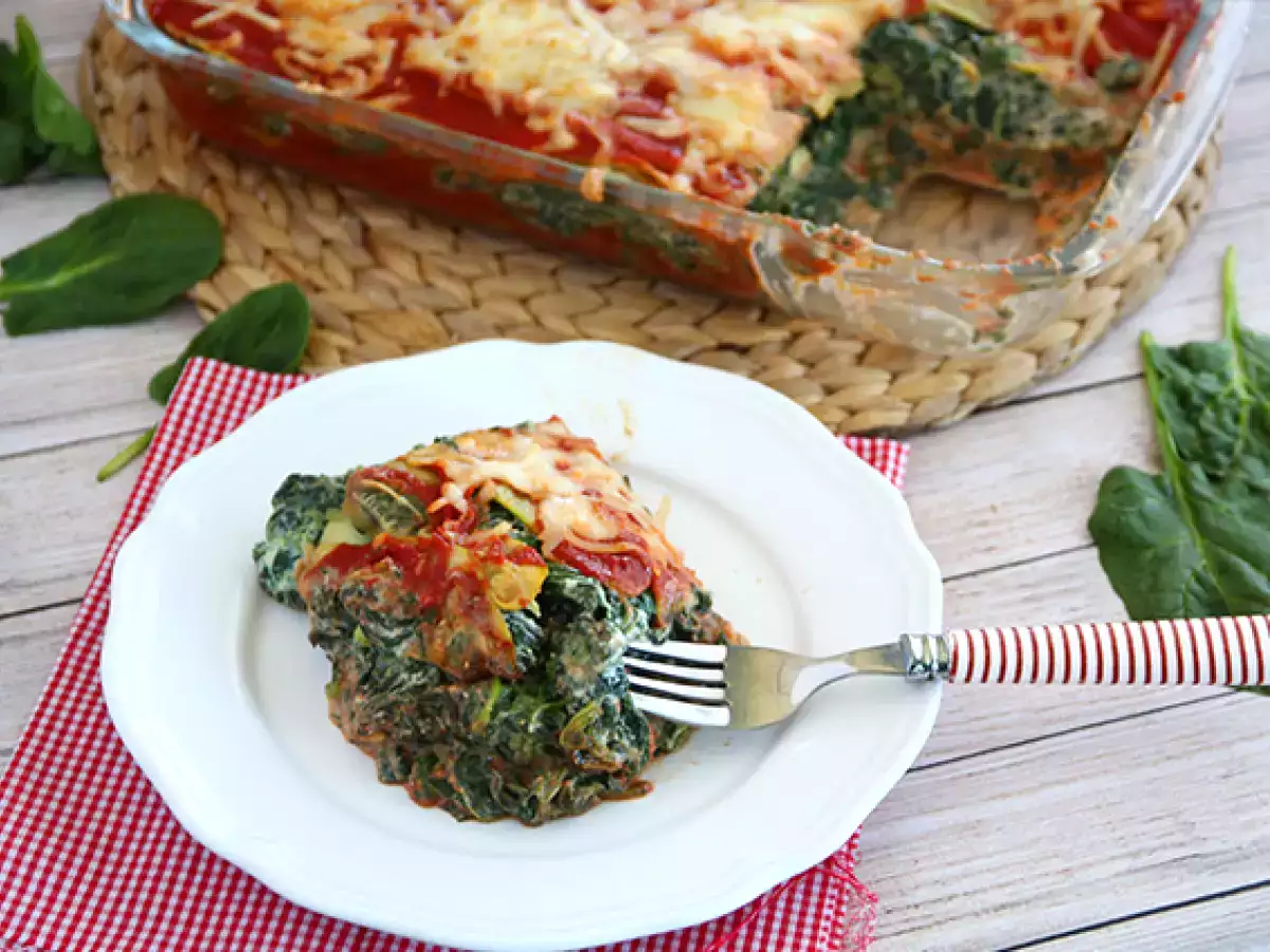 Lasagne z cukinii ze szpinakiem - zdjęcie 2