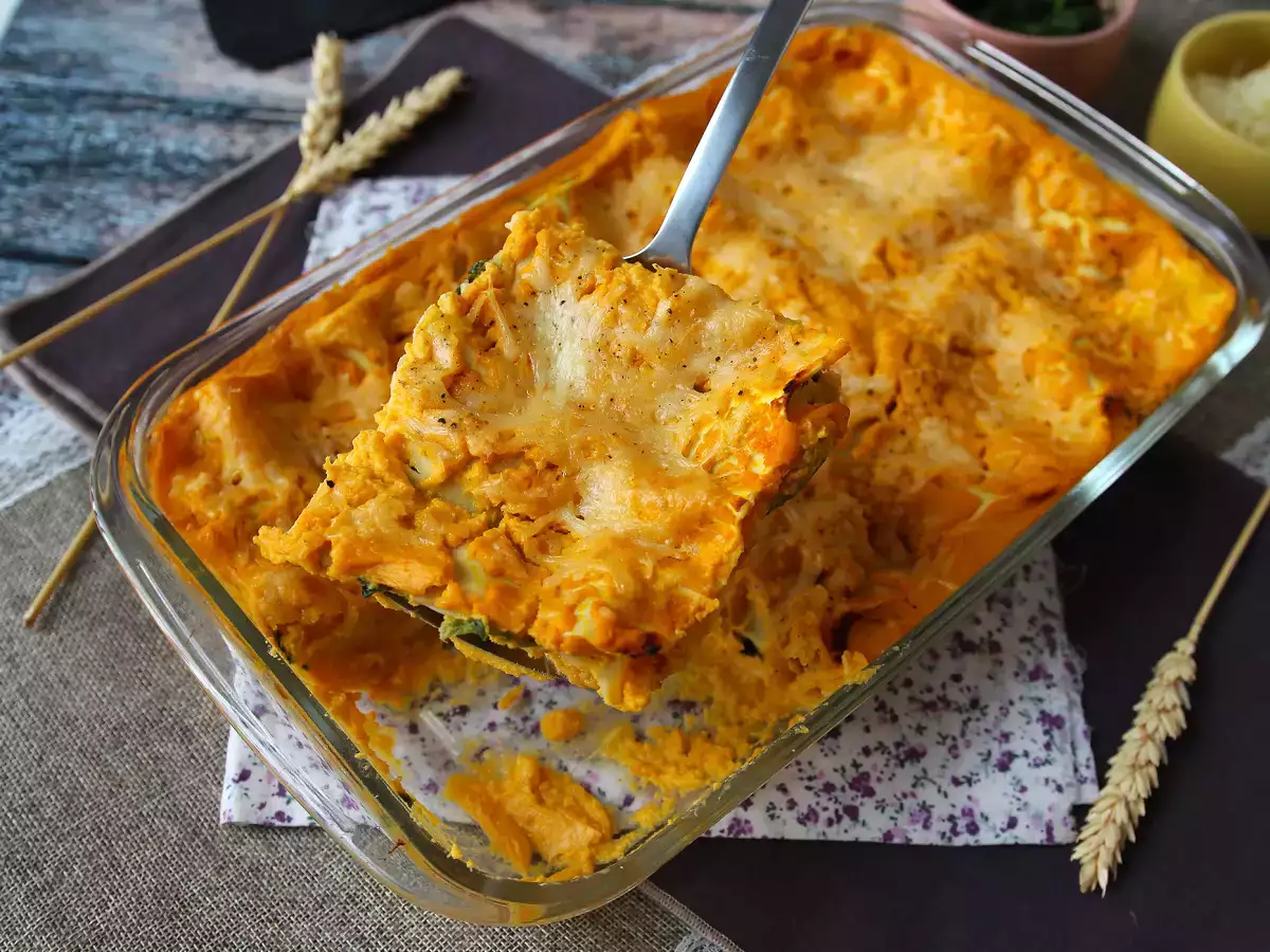 Lasagne z dynią piżmową, szpinakiem i ricottą - zdjęcie 3