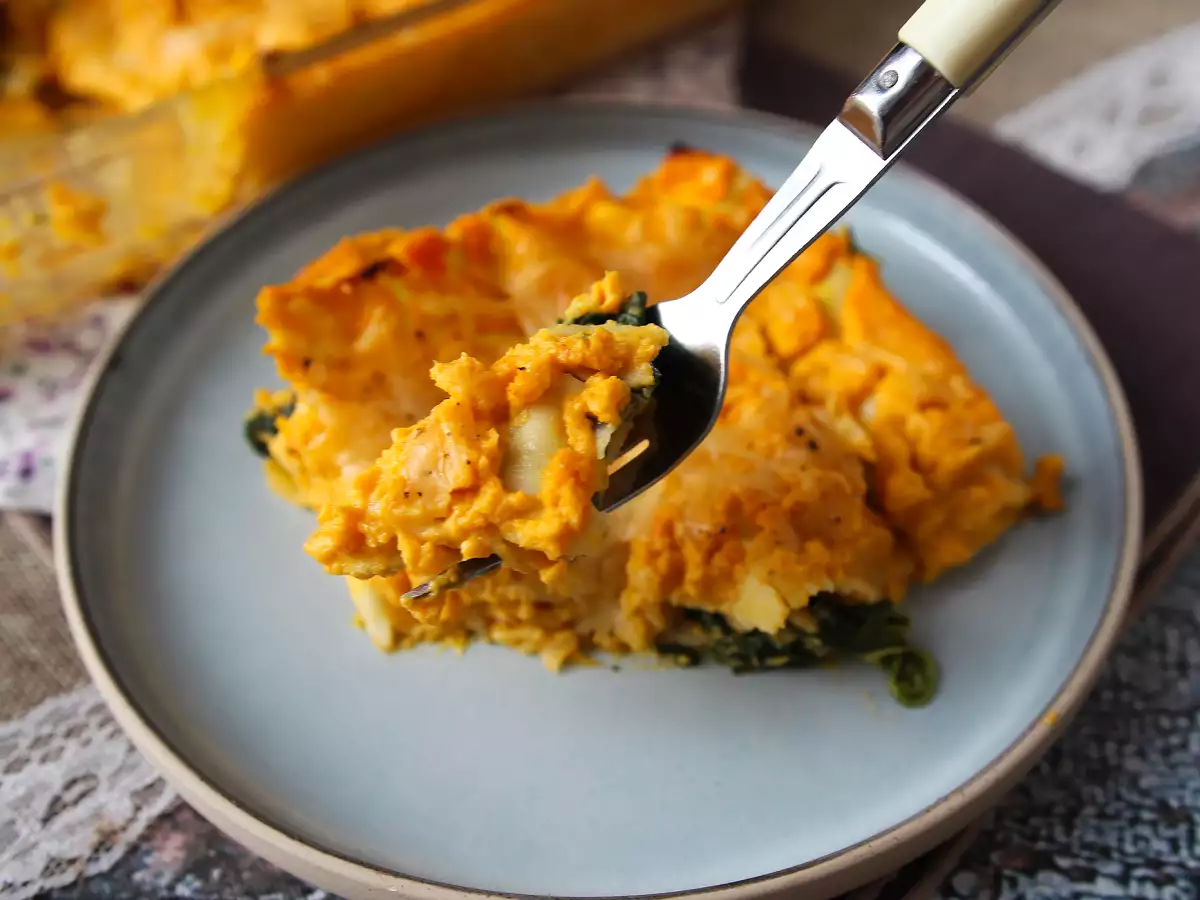 Lasagne z dynią piżmową, szpinakiem i ricottą - zdjęcie 5