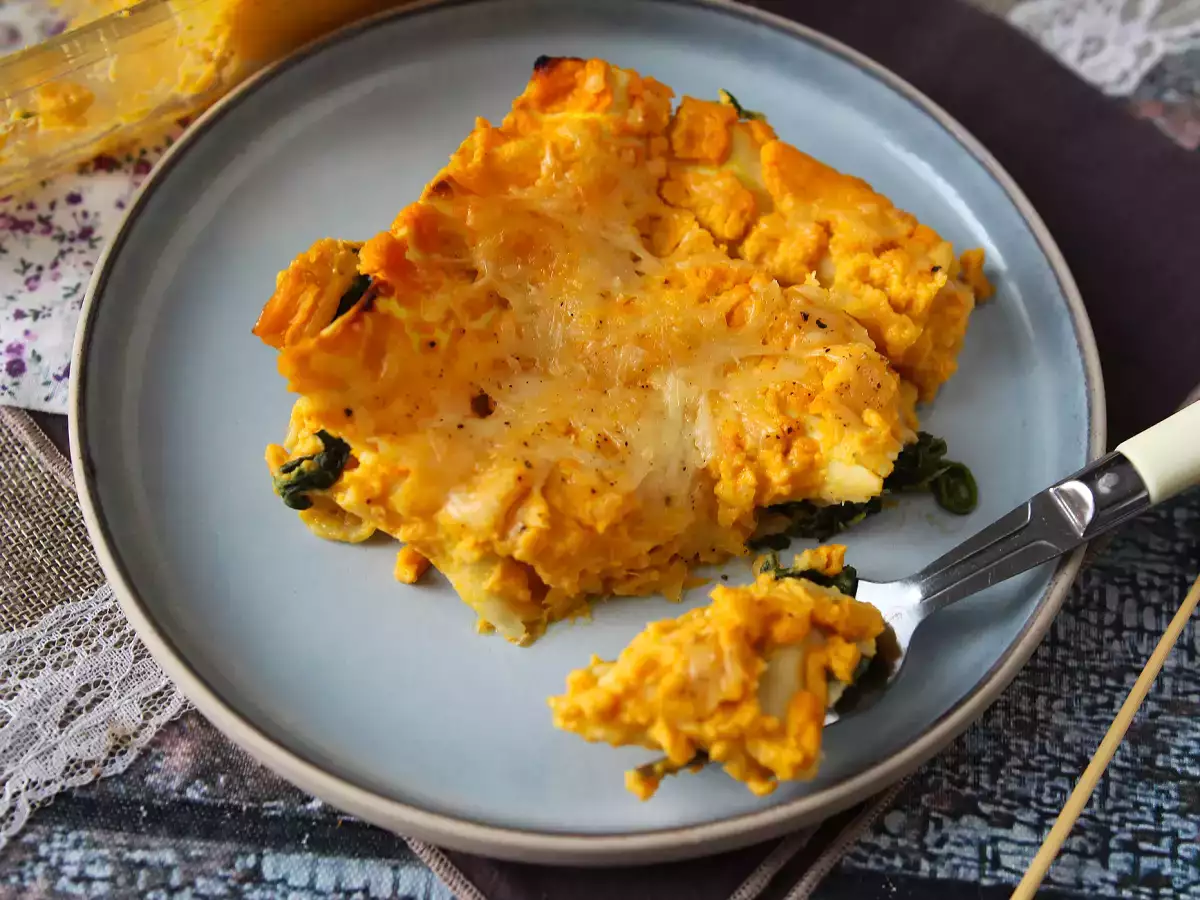 Lasagne z dynią piżmową, szpinakiem i ricottą - zdjęcie 6