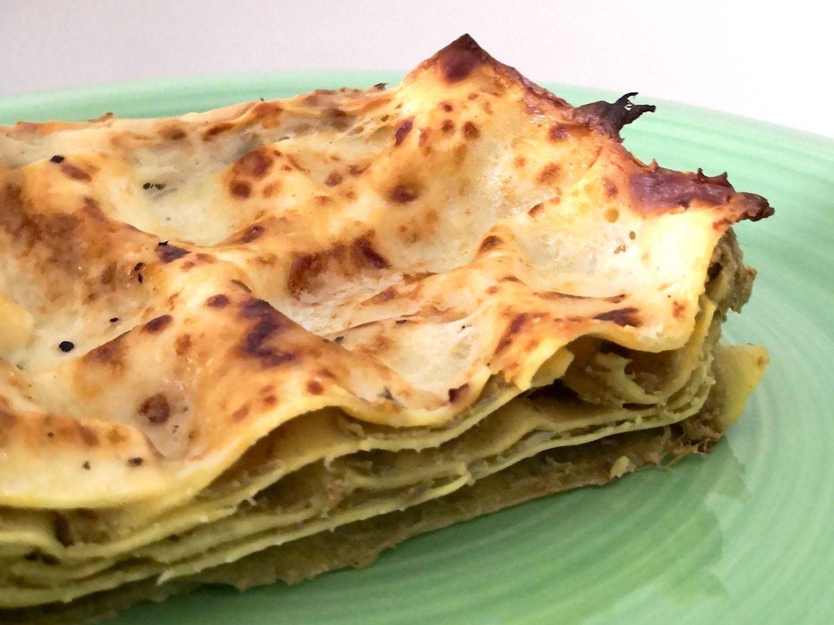 Lasagne z karczochami i ricottą
