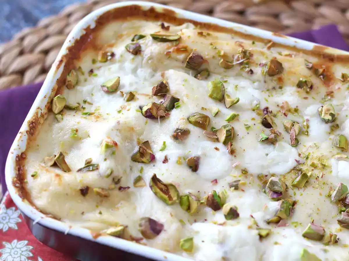 Lasagne z łososia z burratą i kremowymi, chrupiącymi pistacjami - zdjęcie 2