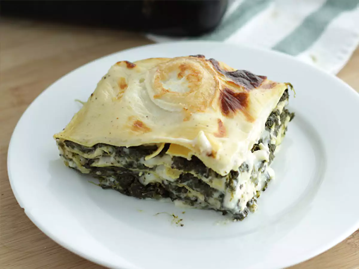 Lasagne ze szpinakiem i serem kozim - zdjęcie 2