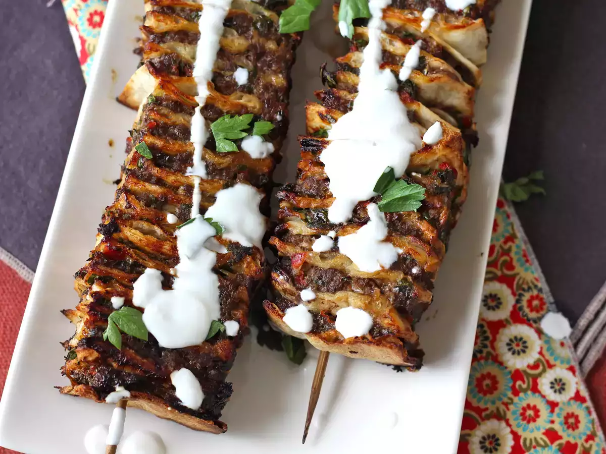 Lavash kebab z tortillami, czyli słynne łatwe kebaby pieczone w piekarniku! - zdjęcie 2