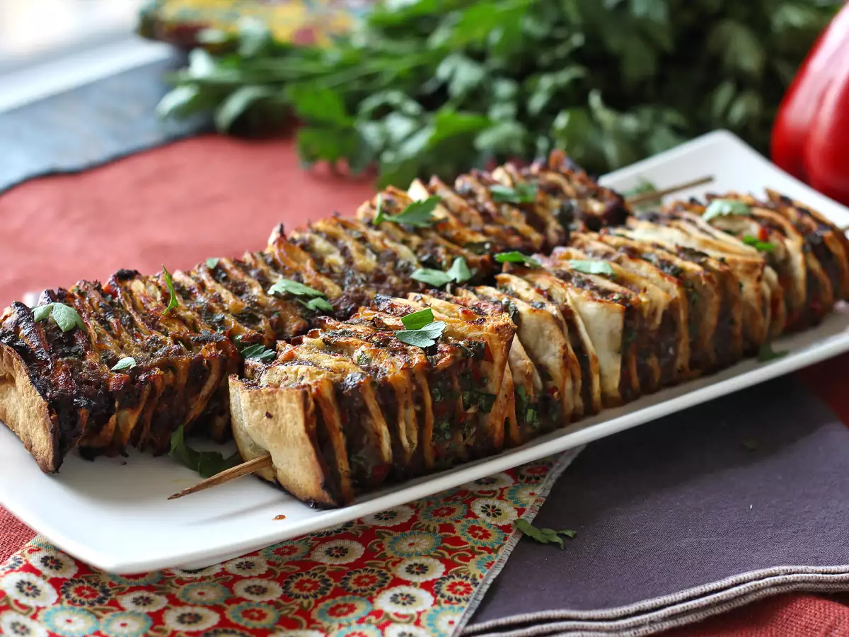 Lavash kebab z tortillami, czyli słynne łatwe kebaby pieczone w piekarniku! - zdjęcie 3