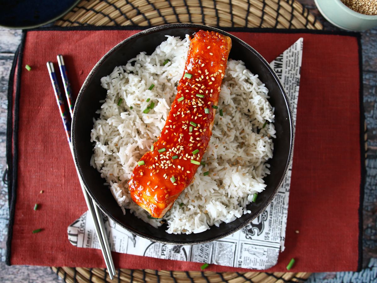 Łosoś po koreańsku z sosem gochujang gotowy w 8 minut