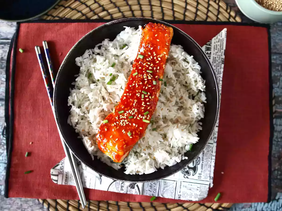 Łosoś po koreańsku z sosem gochujang gotowy w 8 minut