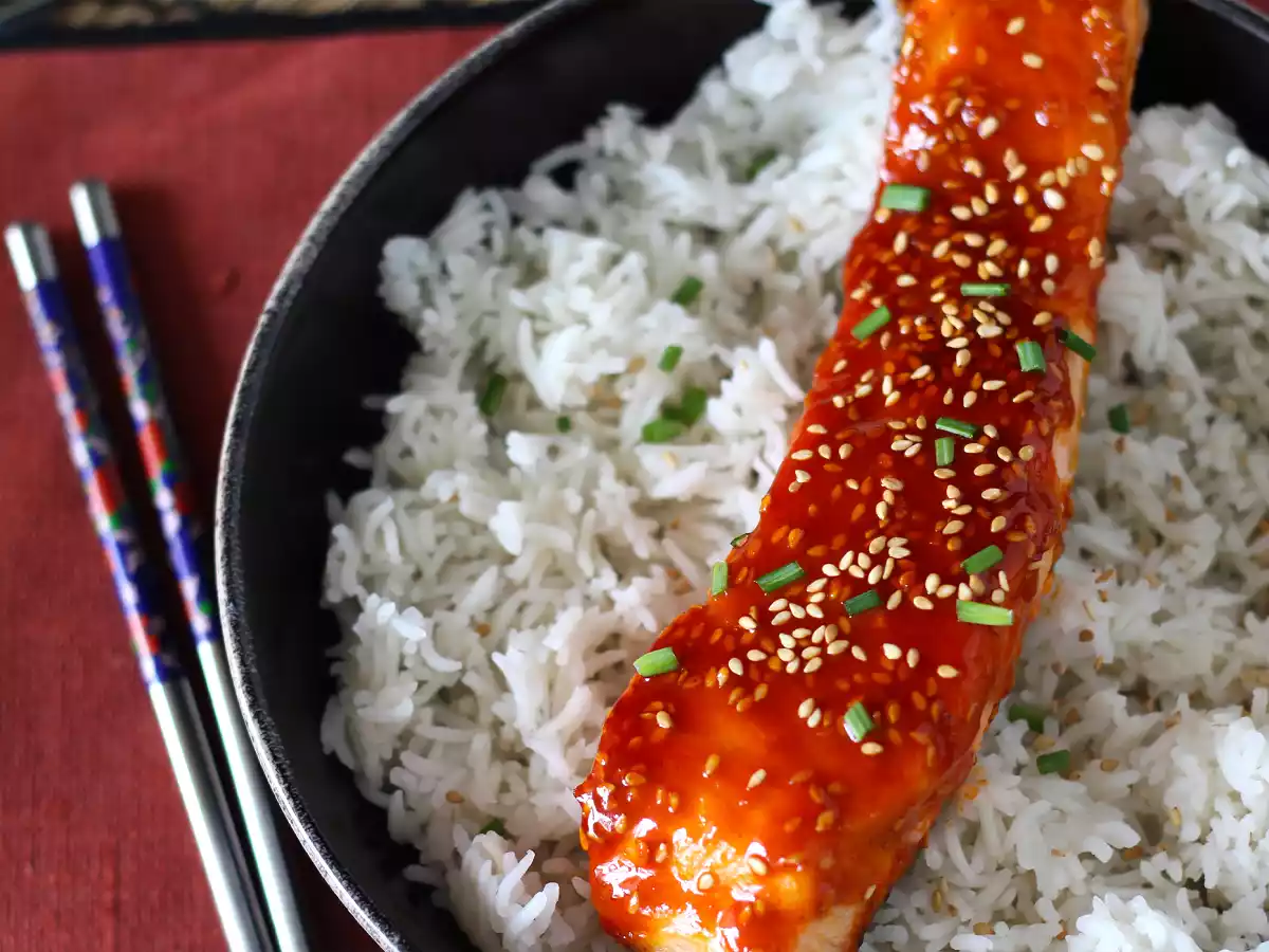 Łosoś po koreańsku z sosem gochujang gotowy w 8 minut - zdjęcie 5