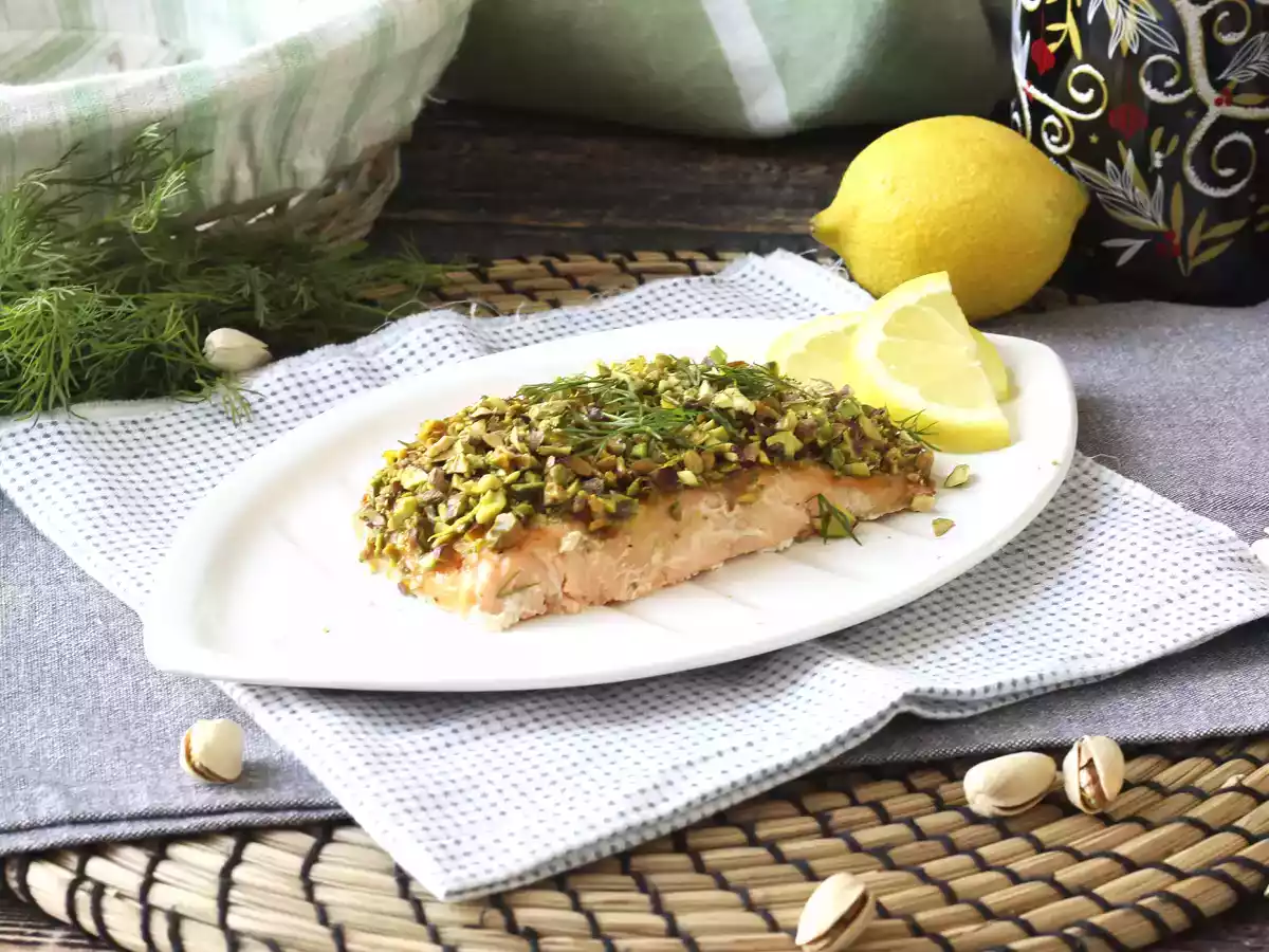 Łosoś w pistacjowej skórce - zdjęcie 4