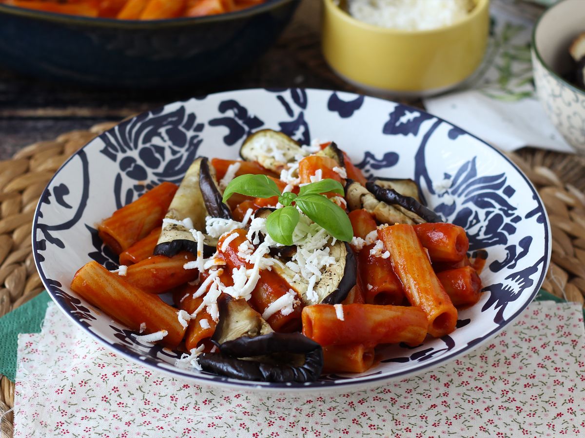 Makaron sycylijski z bakłażanem, łatwa i lekka wersja - Pasta alla Norma
