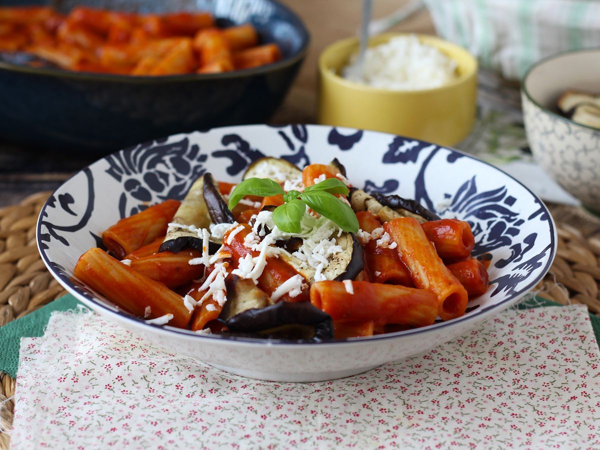 Makaron sycylijski z bakłażanem, łatwa i lekka wersja - Pasta alla Norma - zdjęcie 6