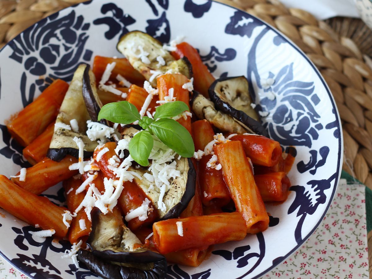 Makaron sycylijski z bakłażanem, łatwa i lekka wersja - Pasta alla Norma - zdjęcie 7