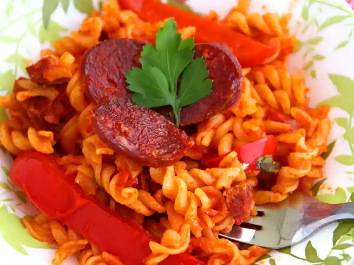 Makaron z chorizo - zdjęcie 2