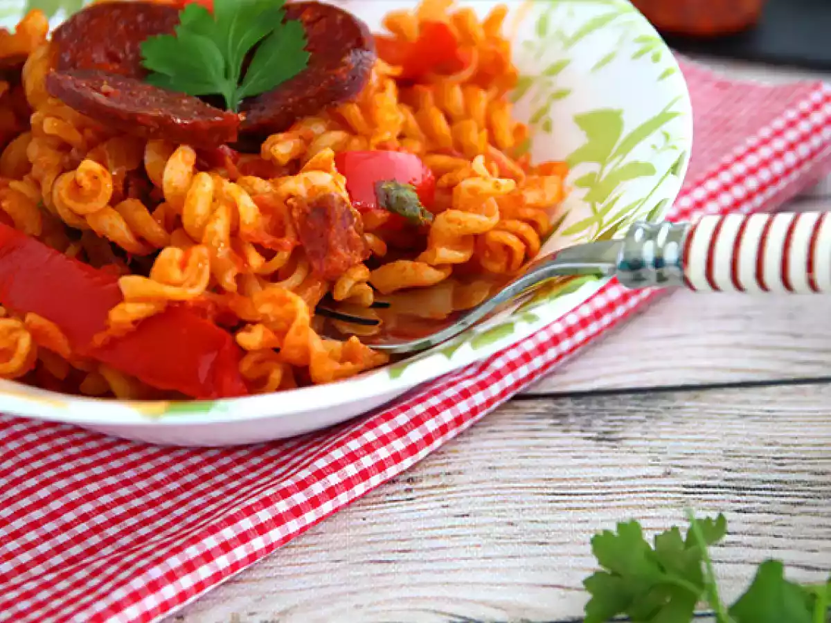 Makaron z chorizo - zdjęcie 4