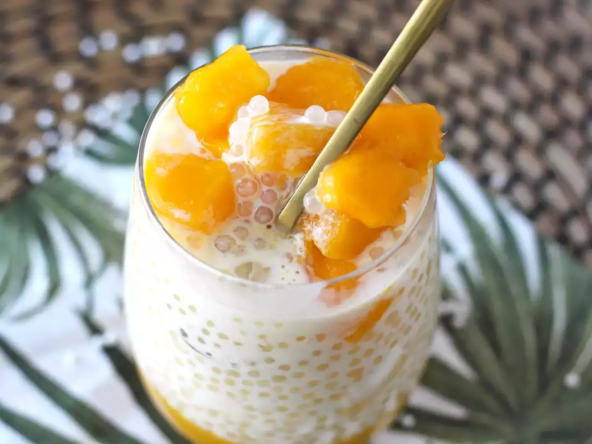 Mango sago, azjatycki deser z tapioką i mango, który podbija swoją prostotą. - zdjęcie 2