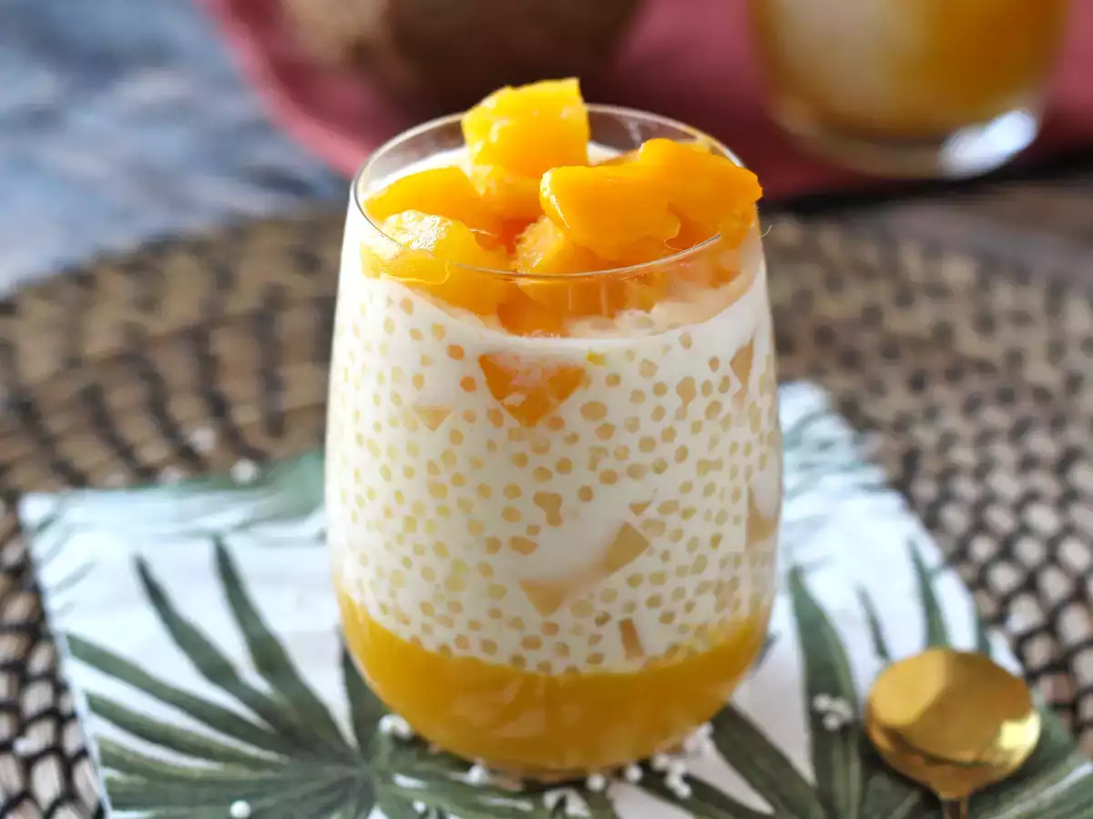 Mango sago, azjatycki deser z tapioką i mango, który podbija swoją prostotą. - zdjęcie 3